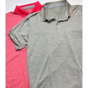 Lot Of 2 Mio Marino Men Golf Polo Shirt Stretch Large L